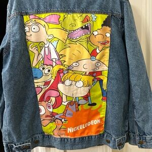 Vintage Nickelodeon Jean jacket size XL